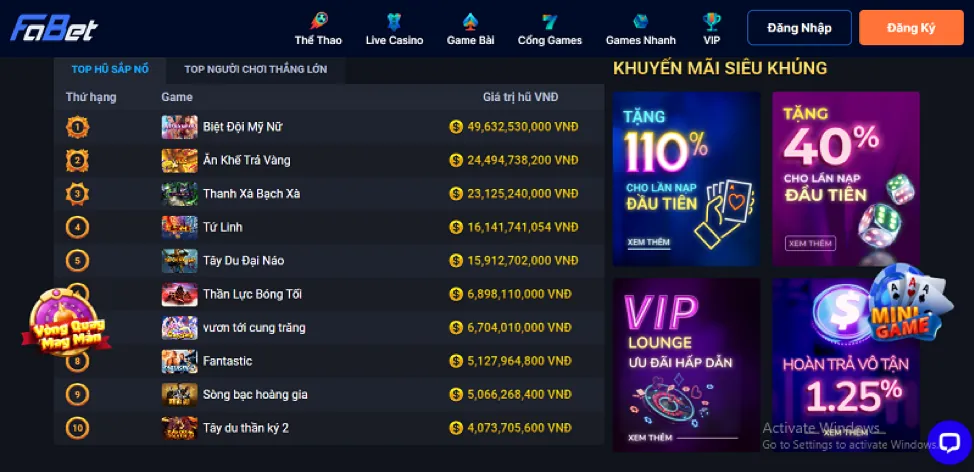 Giao diện nền tảng casino Mint88